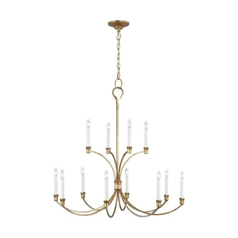 Visual Comfort Studio Collection Westerly Antique Gold 42-Inch 12-Light Chandelier CC10712ADB | Bellacor Large Foyer Chandeliers, 12 Light Chandelier, Foyer Chandelier, Bronze Chandelier, Large Dining Table, White Chandelier, Traditional Chandelier, Chandelier Style, Candle Styling