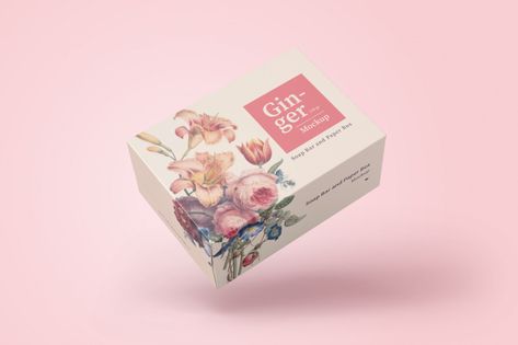 Free PSD Soap bar and paper box Mockup - Free Mockups Beauty Soap Packaging Design, Soap Packaging Design Boxes, Soap Box Design, Soap Bar Packaging, Packaging Layout, Bar Soap Packaging, Homemade Organic Soap, Cardboard Texture, Natural Homemade Soap