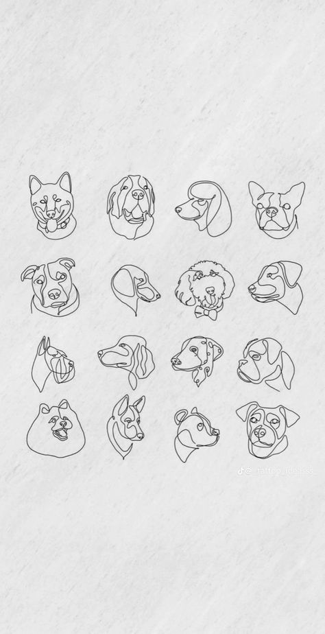 Minimalista Disney, Dog Room Decor, Cute Tiny Tattoos, Line Art Tattoos, Tiny Dogs, Dog Tattoo, Disney Tattoos, Dog Tattoos, Dog Drawing