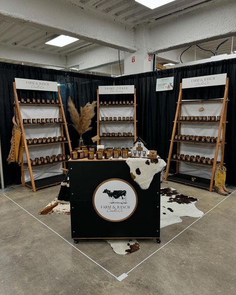 Finished decorating the booth, today. 🤭 Vendor Booth, Ranch Farm, Western Theme, My Team, Looking Forward, New Friends, At Home, Candles, Queen