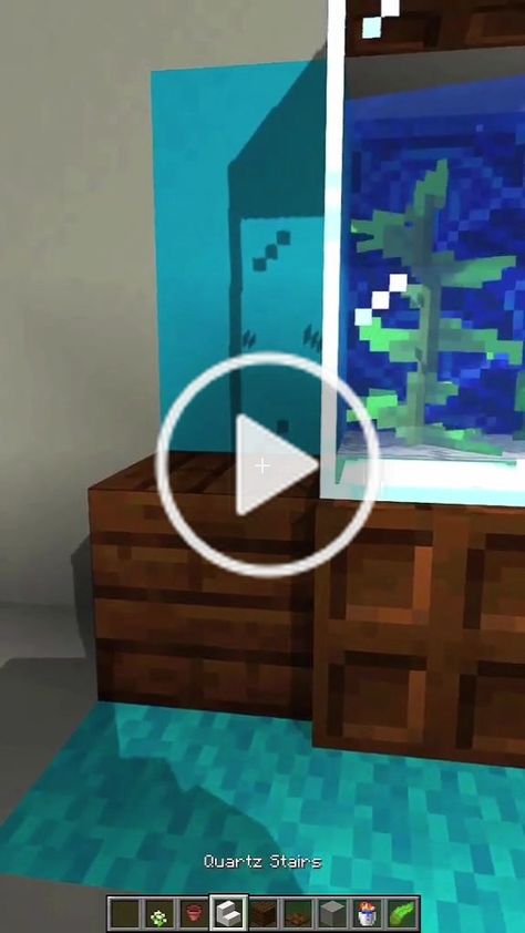 Aquarium Design Minecraft, Minecraft Mirror, Minecraft Aquarium Ideas, Minecraft Aquarium, Minecraft Lamp, Minecraft Furniture Ideas, Mind Craft, Minecraft Houses Blueprints, Mini Aquarium