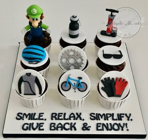 Bicycle Cupcakes, 40th Birthday Cakes For Men, Bicycle Party, Bike Birthday, Bike Cakes, Dad Birthday Cakes, Olympics 2024, 40th Birthday Cakes, Number Cakes