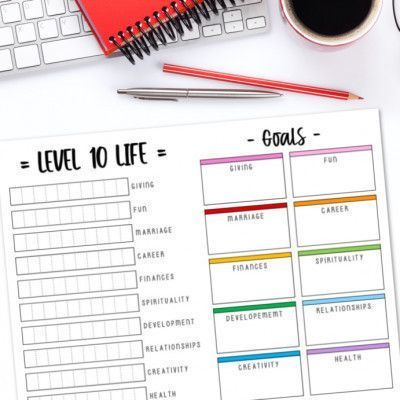 Not sure if you can create the level 10 life method in your journal, Here is a free printable from Krafty Planner. #Level10Life #BulletJournal #Printable Life Planner Printables Free, Digital Bullet Journal Template, Bullet Journal Topics, Level 10 Life, Bullet Journal Template, Life Planner Printables, Life Tracker, Journal Topics, Digital Bullet Journal