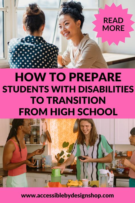 Help students with disabilities navigate their journey from high school! Explore student-centered classrooms that promote inclusive learning environments, empowering young minds to thrive. Uncover the essential tools of transition planning, including IEP transition planning, to ensure a seamless transition. Develop crucial life skills designed for high school transitions. Pave the way for a bright future filled with secondary transitions . Read the post at www.accessiblebydesignshop.com today! Special Education Teacher Binder, Special Education Lesson Plans, Student Centered Classroom, Life After High School, School Transition, Special Education Activities, After High School, Teacher Binder, Teacher Toolbox