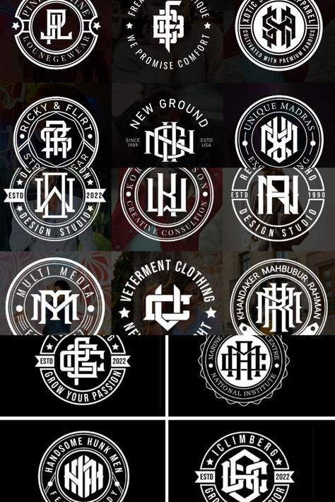 I will do initial letters monogram and urban streetwear clothing brand logo Monogram Tattoo, Clothing Brand Logo, Streetwear Logo, Streetwear Clothing Brand, Web Design Tools, Clothing Brand Logos, Freelance Web Design, Logo Number, Badge Logo