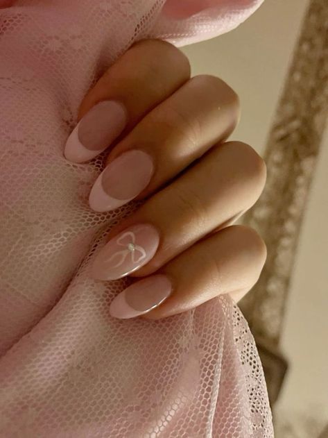 Pedicure Nail Ideas, Bow Nails, A Aesthetic, Simple Gel Nails, Summery Nails, Girly Acrylic Nails, Classy Acrylic Nails, Nail Design Ideas, Almond Acrylic Nails