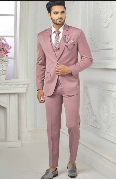 Pink Blazer Outfit Men, Dusty Rose Suit, Coat Pant For Men Suits Wedding, Pink Suit Men, Engagement Suits, Coat Pant For Men, 3 Piece Suit Men, Rosé Suit, Men Suit Wedding