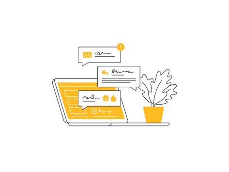 Email Chat Illustration by Nancy Nguyen on Dribbble Chat Illustration, Doodle Poster, Spot Illustration, Invoice Design, Daily Ui, Website Illustration, Motion Design Animation, Business Illustration, Vector Character