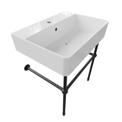 CheviotProducts Nuo 2 Rectangular Console Bathroom Sink with Overflow | Perigold Free Standing Sink, Rectangular Bathroom Sink, Mudroom Remodel, Console Bathroom Sink, Wall Mount Sinks, Rectangular Bathroom, Rectangular Sink Bathroom, Cast Iron Bathtub, Timeless Bathroom