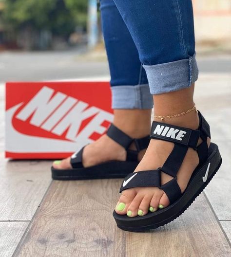 Nike Platform Sandals, Nike Platform, Platform Sandals Outfit, A Virtuous Woman, Nike Slippers, Nike Sandals, Virtuous Woman, Nike Air Shoes, Sandals Outfit