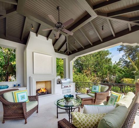 British West Indies-style, Tampa. Clifford M. Scholz Architects. Patio Ceiling Ideas, British West Indies Style, Patio Ceiling, West Indies Style, British West Indies, British Colonial Style, Ceiling Ideas, New Interior Design, Pergola Plans