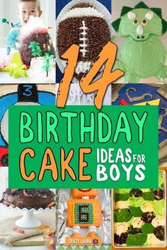 Boys Birthday Cakes Easy, Easy Birthday Cake Ideas, Birthday Cake Ideas For Boys, Cake Ideas For Boys, Birthday Cake Kids Boys, Easy Birthday Cake, Construction Birthday Cake, Cake Designs For Boy, 14th Birthday Cakes