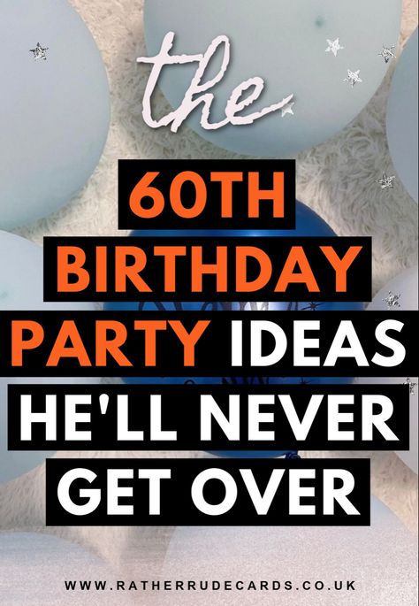 DIY creative 60th birthday party ideas for him Birthday Party Ideas For Him, 80th Birthday Party Theme, Birthday Party Ideas For Men, 65th Birthday Party Ideas, 60th Birthday Party Themes, 60th Birthday Ideas For Dad, 50th Birthday Party Ideas For Men, 80th Birthday Party Decorations, 40th Birthday Men