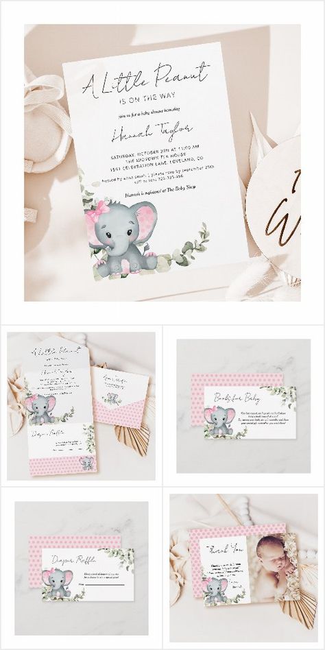 Elephant Theme Baby Shower Girl, Elephant Baby Shower Theme, Elephant Theme, Shower Collection, Cute Themes, Girl Themes, Elephant Baby Shower, Elephant Baby, Cute Elephant