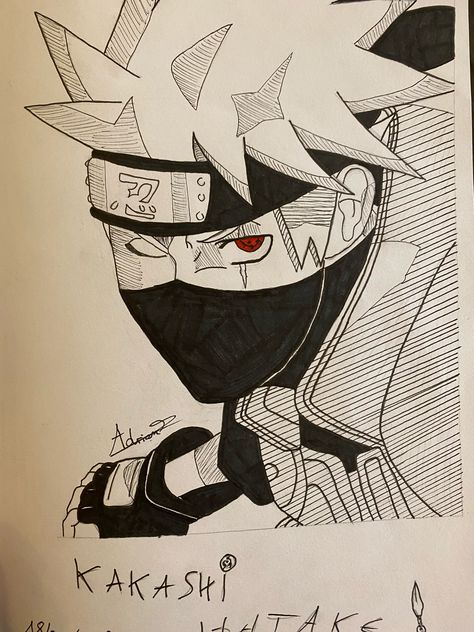 Kakashi Drawing, Naruto Drawing, Naruto Sketch Drawing, Naruto Tattoo, Naruto Sketch, Naruto Drawings, Anime Funny Moments, Sketch Artist, Kakashi Hatake