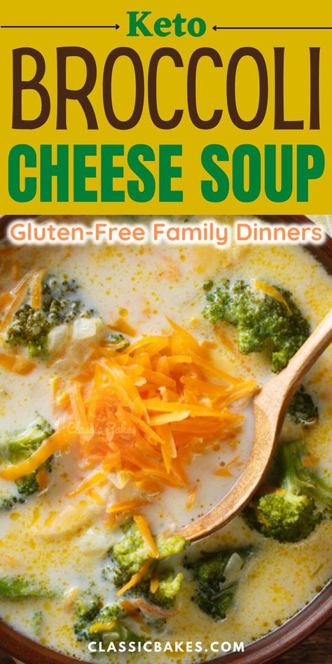 Gluten Free Broccoli Cheese Soup, Easy Broccoli Cheese Soup, Broccoli Cheese Soup Recipe, Cheese Soup Recipe, Keto Broccoli Cheese Soup, Keto Broccoli, Broccoli Cheese Soup Recipes, Pureed Soup, Gluten Free Recipes For Breakfast