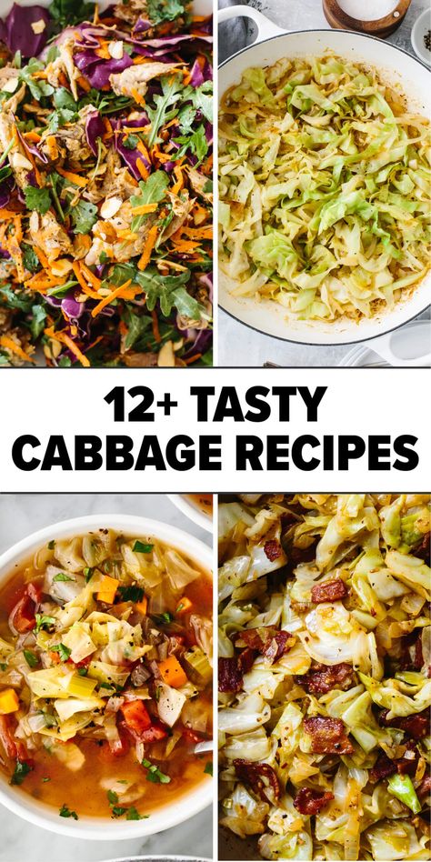 The most delicious and unique set of cabbage recipes that will prove why this vegetable should be your pantry staple favorite! Delicious Cabbage Recipes, Clean Eating Cabbage Recipes, New Year Cabbage Recipes, Cabbage Side Recipes, Cabbage Sides Recipes, What To Do With Cabbage Ideas, Cabbage Meal Ideas, New Years Cabbage Recipes Good Luck, Best Cabbage Recipes