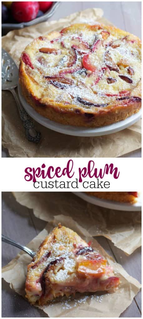 Dessert Plum Recipes, Spiced Plum Custard Cake, Recipes With Plums Desserts, What Can You Make With Plums, Desserts With Plums, Baking With Plums, Dessert With Plums, Plum Recipes Dessert, Recipes With Plums