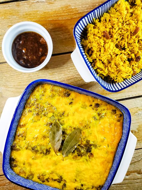 If you are looking to try something new, make this traditional South African bobotie. It is a delicious meal with an interesting history! Bobotie South Africa, Bobotie Recipe South Africa, South African Bobotie, Bobotie Recipe, Africa Recipes, Minced Beef Recipes, Weekly Recipes, Africa Food, Mince Recipes