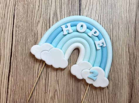 lue rainbow cake topper -edible fondant rainbow -Pastel blue colours -Blue shades rainbow -birthday cake topper -cake decorations-baby boy https://etsy.me/3DpxVvI #fondantrainbow #pastelbluerainbow Blue Rainbow Cake, Rainbow Cake Decoration, Fondant Rainbow, Rainbow Cake Topper, Pastel Blue Color, Rainbow Birthday Cake, Shark Cake, Fondant Cake Topper, Edible Paint