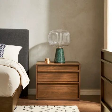 Search | Castlery US Bedside Table Contemporary, Brown Bed, Bedside Table Storage, Low Bed, Brown Bedroom, Modern Nightstand, First Apartment, Wood Beds, Beauty Room