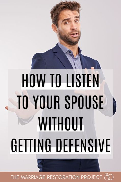 One of the hardest things to do is to listen to your spouse without getting defensive and reactive. And you know by now, that if you don’t know how to listen, a fight can quickly escalate. In this post, written by an experienced Imago relationship therapist and marriage counselor, we give you 3 tips to help listen to your spouse without getting defensive to stop the fight in its tracks. | The Marriage Restoration Project | Healthy communication in marriage | How to stop a fight in marriage Fixing Marriage, Marriage Restoration, Communication In Marriage, Intimacy Issues, Marriage Issues, Marriage Counselor, Intimacy In Marriage, Communication Problems, Marriage Help