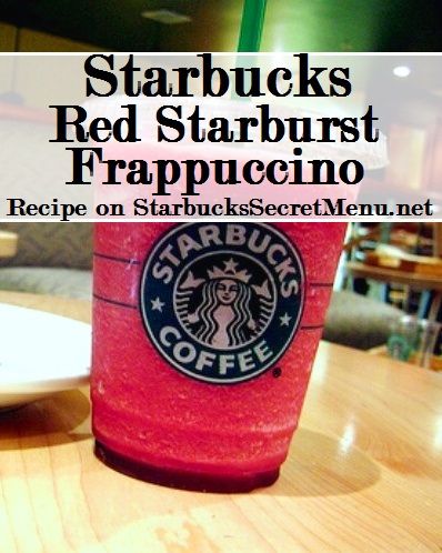 Starbucks Secret Menu Red Starburst Frappuccino! Recipe here: http://starbuckssecretmenu.net/starbucks-secret-menu-the-red-starburst/ Frappuccino Starbucks Secret Menu, Red Starburst, Secret Starbucks Drinks, Frappuccino Recipe, Starbucks Secret Menu Drinks, Starbucks Secret, Starbucks Menu, Starbucks Lovers, Starbucks Frappuccino