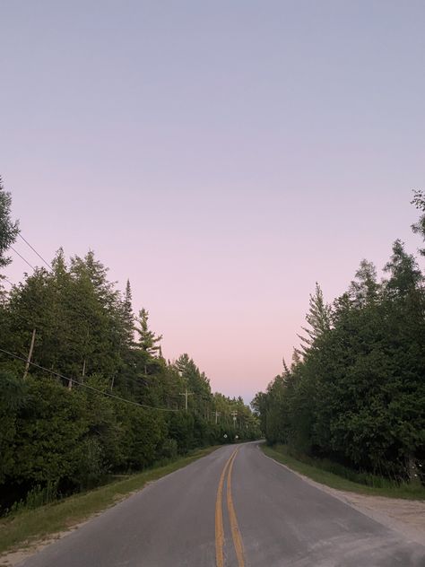 Road Trip Michigan, Abandoned Road Aesthetic, Michigan Road Trip Aesthetic, Summer In Canada Aesthetic, Tom Lake Aesthetic, Summer In Michigan Aesthetic, Michigan Aesthetic Summer, Massachusetts Summer Aesthetic, Up North Michigan Aesthetic