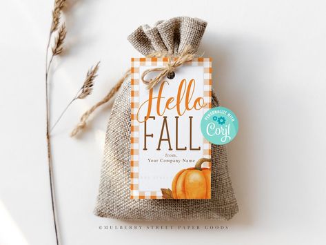 This gift tag is the perfect finishing touch on your Fall treat bags! This is a great way to wish clients, teachers, coworkers, and friends a Happy Fall! Staff Nurse, Mulberry Street, Privacy Settings, Nurse Appreciation Gifts, Teacher Printable, Nurse Appreciation, Fall Treats, Client Gifts, Fall Gifts