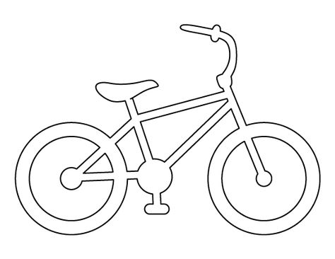 Bike pattern. Use the printable outline for crafts, creating stencils, scrapbooking, and more. Free PDF template to download and print at http://patternuniverse.com/download/bike-pattern/ Bike Pattern, Bicycle Crafts, Bike Craft, Coloring Crafts, Quilled Creations, Applique Templates, Bicycle Art, Stencil Template, Applique Patterns