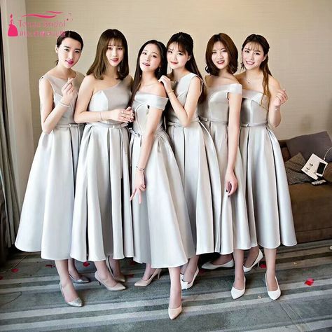 Dress Bridesmaid Brokat, Bridesmaid Brokat, Wedding Dresses For Maids, Baju Pengapit, Wedding Guest Gown, Silver Bridesmaid Dresses, Wedding Guest Gowns, Silver Bridesmaid, Model Kebaya