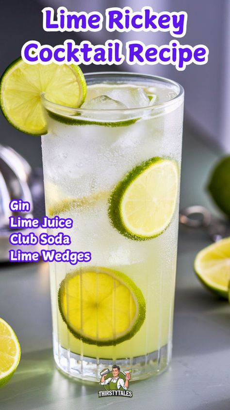 "Discover the refreshing Lime Rickey Cocktail Recipe, a perfect blend of zesty lime and your choice of gin or bourbon. This delightful drink is ideal for summer gatherings or a cozy night in. Explore variations like the Lime Ricky Alcohol and Lime Gin Cocktail, and elevate your mixology skills with our Lime Sour Mix Recipe. Perfect for fans of cocktails with lime, this recipe is a must-try for anyone looking to enjoy homemade alcoholic drinks. Cheers to delicious Lime Drinks Cocktails!" Lime Alcoholic Drinks, Lime Gin Cocktail, Lime Drinks Cocktails, Cocktails With Lime, Sour Mix Recipe, Rickey Cocktail, Lime Rickey, Lime Drinks, Best Summer Cocktails