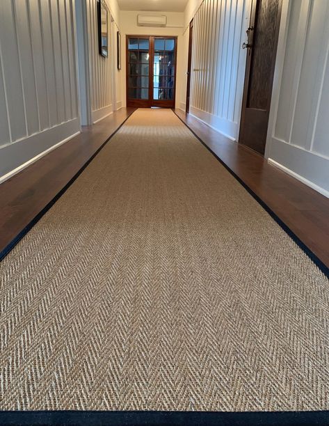 Sisal Rugs—Everything You Need to Know - Sisalcarpet Sisal Entryway Rug, Hallway Floor Rug, Sisal Runner Hallway, Sisal Rugs In Living Rooms, Sisal Rug Living Room, Hallway Rugs Ideas, Coir Rugs, Elegant Flooring, Sisal Flooring