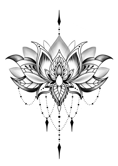 Mandala Lotus Tattoo, Tattoos Lotus, Lotus Flower Tattoos, Tato Mandala, Lotus Mandala Tattoo, Beautiful Lotus Flower, Lotus Flower Tattoo Design, Floral Thigh Tattoos, Mandala Lotus