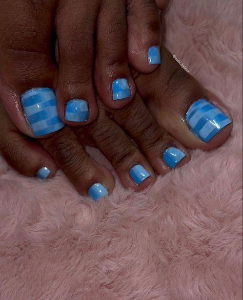 Blue French Pedicure Designs, Dip Toe Nails, Nail Colors For Black Women, Toe Nail Colors, Blue Toe Nails, Pedicure Designs Summer, Sns Nails Designs, Nail Remedies, Colors For Black Women