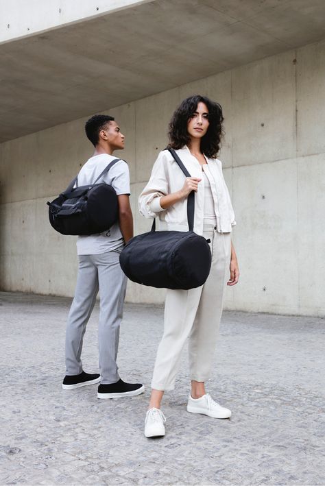 The most stylish way to get to the #gym. #sportsbag #convertible #fallfashion #stayfit #outfitgoals #sporttasche #genderneutral #bag #backpack #design #awards #startup Gym Bag Photography, Gym Duffle Bag, Sport Bag Aesthetic, Functional Sports Gym Shoulder Bag, Gym Bag Aesthetic, Gym Duffle Bag With Adjustable Strap, Functional Satchel Gym Bag For On-the-go, On-the-go Gym Bag With Adjustable Strap, Neutral Bag