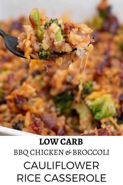 Bbq Chicken And Broccoli, Low Carb Bbq Chicken Casserole, Ground Chicken And Cauliflower Rice Recipes, Cauliflower Rice And Chicken Recipes, Chicken And Cauliflower Rice Recipes, Cauliflower Chicken Bake, Chicken Broccoli Cauliflower Rice Casserole, Chicken Broccoli Cauliflower Rice, Broccoli Cauliflower Rice Casserole