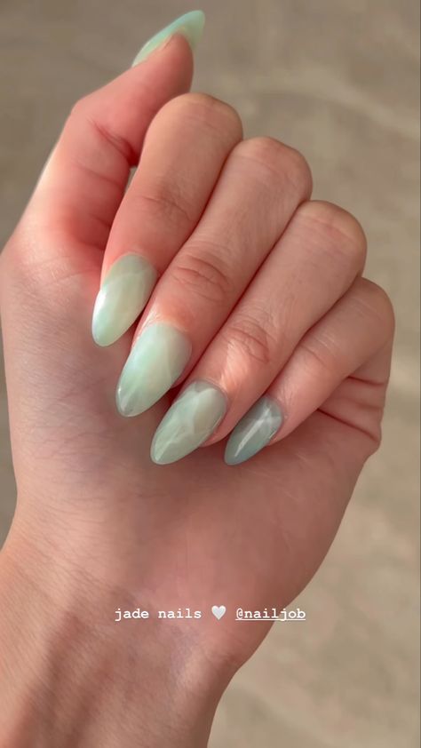 Jade Nails, Nails Today, Grunge Nails, Glamorous Nails, Almond Acrylic Nails, Cute Gel Nails, Soft Nails, New Nail Art, Chic Nails