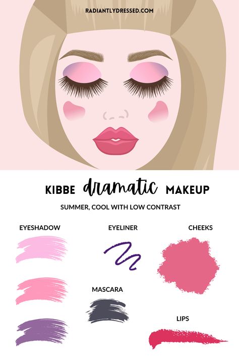 This is the comprehensive guide to the Kibbe Dramatic Image ID, also known as the Regal Lady. Includes color schemes, inspiration, head to toe outfits, makeup, and more for the Kibbe Dramatic type. Kibbe Makeup, Radiantly Dressed, Radiant Woman, Soft Summer Makeup, Kibbe Dramatic, Facial Bones, Avant Garde Jewelry, Dramatic Classic, Dramatic Makeup