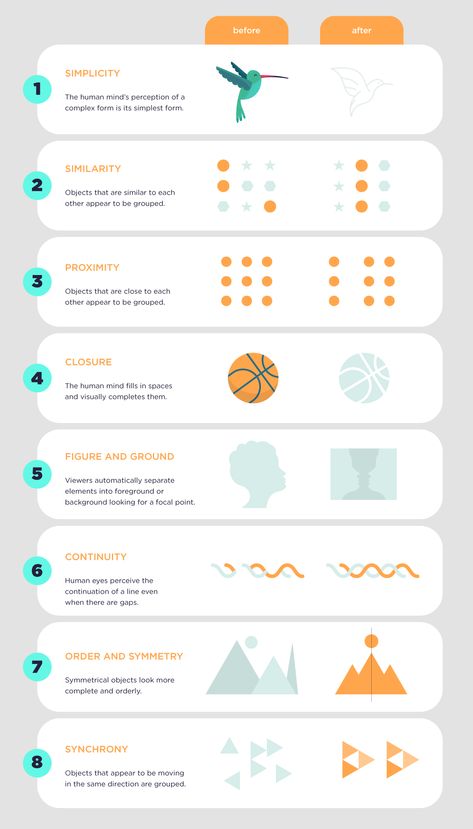 Design For Infographic, Gestalt Psychology, Gestalt Principles, Visual Communication Design, Visual Hierarchy, Visual Learning, Design Basics, Design Theory, Make An Infographic