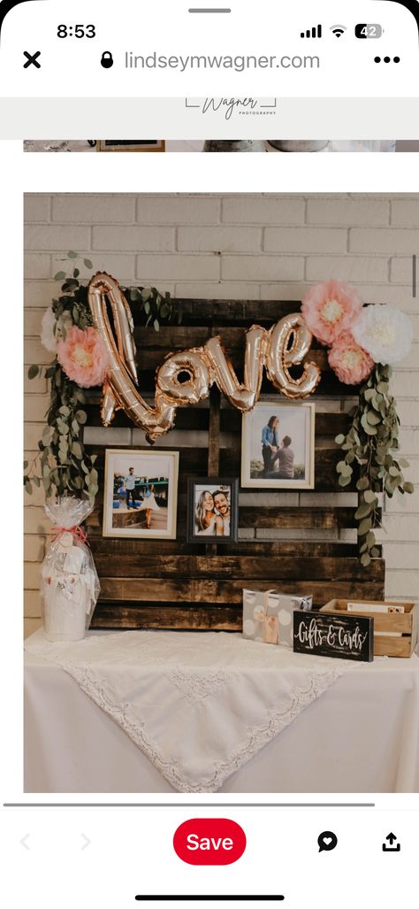 Bridal Shower Table Scape Ideas, Blush Bridal Shower Decorations, Bridal Shower Decorations Rustic, Blush Bridal Showers, Bridal Shower Inspo, Bridal Shower Decorations Diy, Simple Bridal Shower, Rustic Shower, Couple Wedding Shower