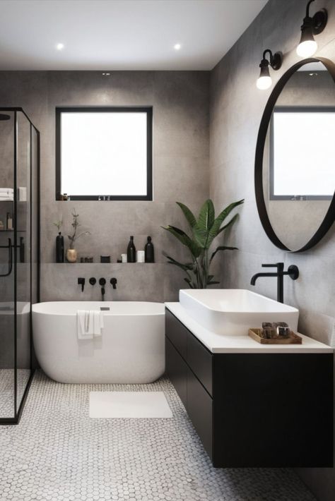 Small Bath Makeover, Tiny Bathroom Interior Design, Tiny Bathroom Ideas On A Budget, Modern Minimal Bathroom Design, Small Bathroom Ideas 2024, Small Full Bathroom Ideas With Tub, Small Minimalist Bathroom, Small Apartment Bathrooms, Square Bathroom Layout