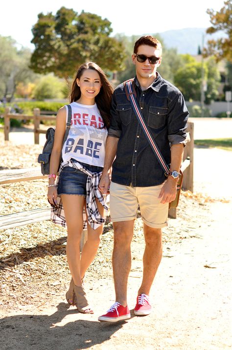 Happy Independence Day! Hapa Time, Stylish Couples, Jessica Ricks, Checkered Trousers, Short Leather Skirts, Style For Fall, California Fashion, Health Art, Shirt Elegant