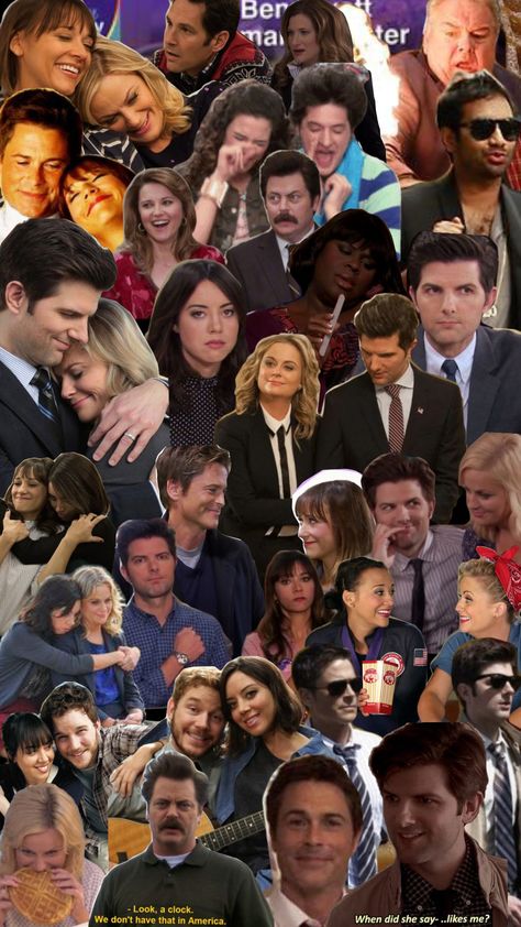 Parks and Recreation Collage Parks And Recreation Wallpaper, Parks N Rec, Parks And Recreation, Collage, Tv, Pins