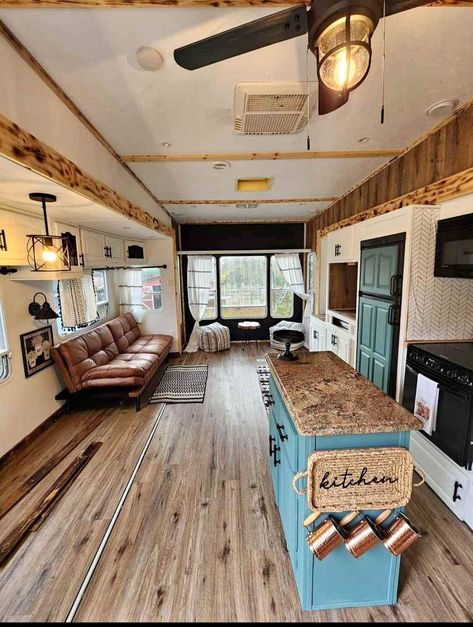 Western Rv Decor, Western Camper Interior, Aztec Camper Remodel, Camper Makeover Western, Western Camper Remodel, Camper Organization Rv Living, Rv Interior Design, Rv Interior Remodel, Camper Organization