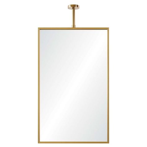 Designer Decor - Wall Mirror Burnished Brass Ceiling Mounted Adjustable Twig Mirror, Chic Mirror, Arteriors Home, Unique Mirrors, Brass Mirror, Burnished Brass, Rectangle Mirror, Rectangular Mirror, Wood Mirror