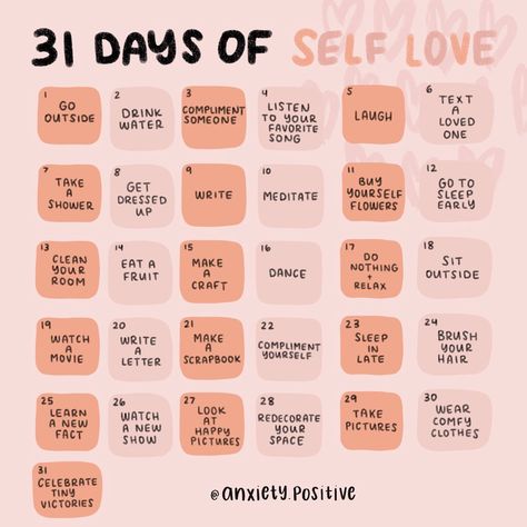 31 Days Of Self Love, Self Love Challenge, 31 Day Challenge, Practicing Self Love, Self Care Bullet Journal, Love Challenge, Get My Life Together, Self Confidence Tips, Confidence Tips