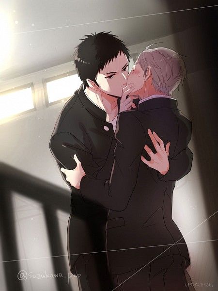 Haikyuu!! - Daichi Sawamura x Koushi Sugawara - DaiSuga Daichi Sawamura, Sugawara Koushi, Haikyuu Funny, Haikyuu Ships, Haikyuu Manga, Haikyuu Characters, Haikyuu Fanart, Fanarts Anime, Anime Ships