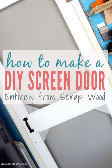 Screen Door Diy, Screen Door Projects, Garage Screen Door, Wood Screen Door, Wooden Screen Door, Diy Screen Door, Garage Floor Paint, Diy Screen, Door Screen