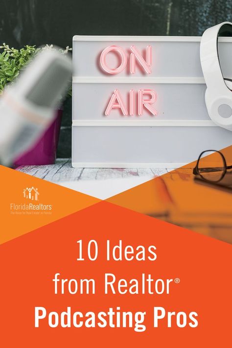 Steal these 10 Ideas From Realtor Podcasting Pros. Marketing magic can happen when you connect with the community in a meaningful way — and a podcast positioning you as a trusted local real estate resource can do that. Real Estate Podcast, Podcast Ideas, Realtor Marketing, News Media, Stand Out From The Crowd, The Community, Marketing Tips, Podcast, Florida